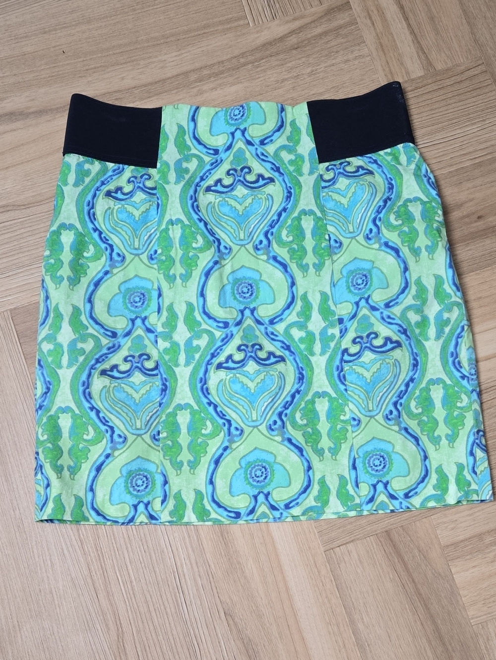 J. McLaughlin Green and Blue Printed Mini Skirt 8